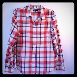 The Gap Plaid Boyfriend Fit Shirt L
